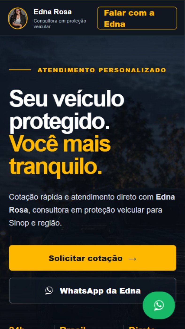 Mockup mobile — Consultora Veicular
