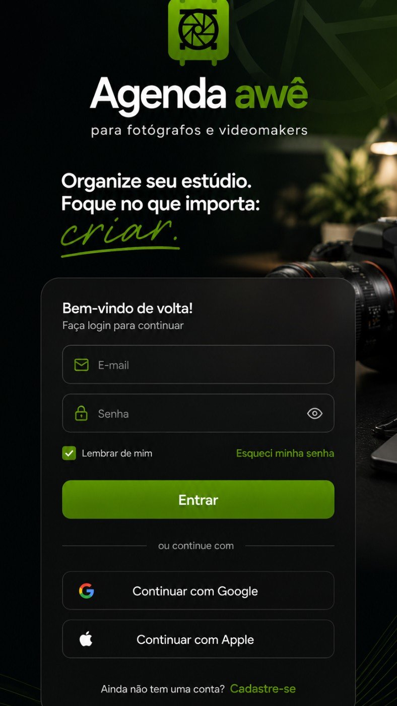Mockup mobile — Agenda Awê